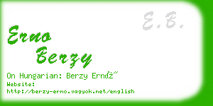 erno berzy business card